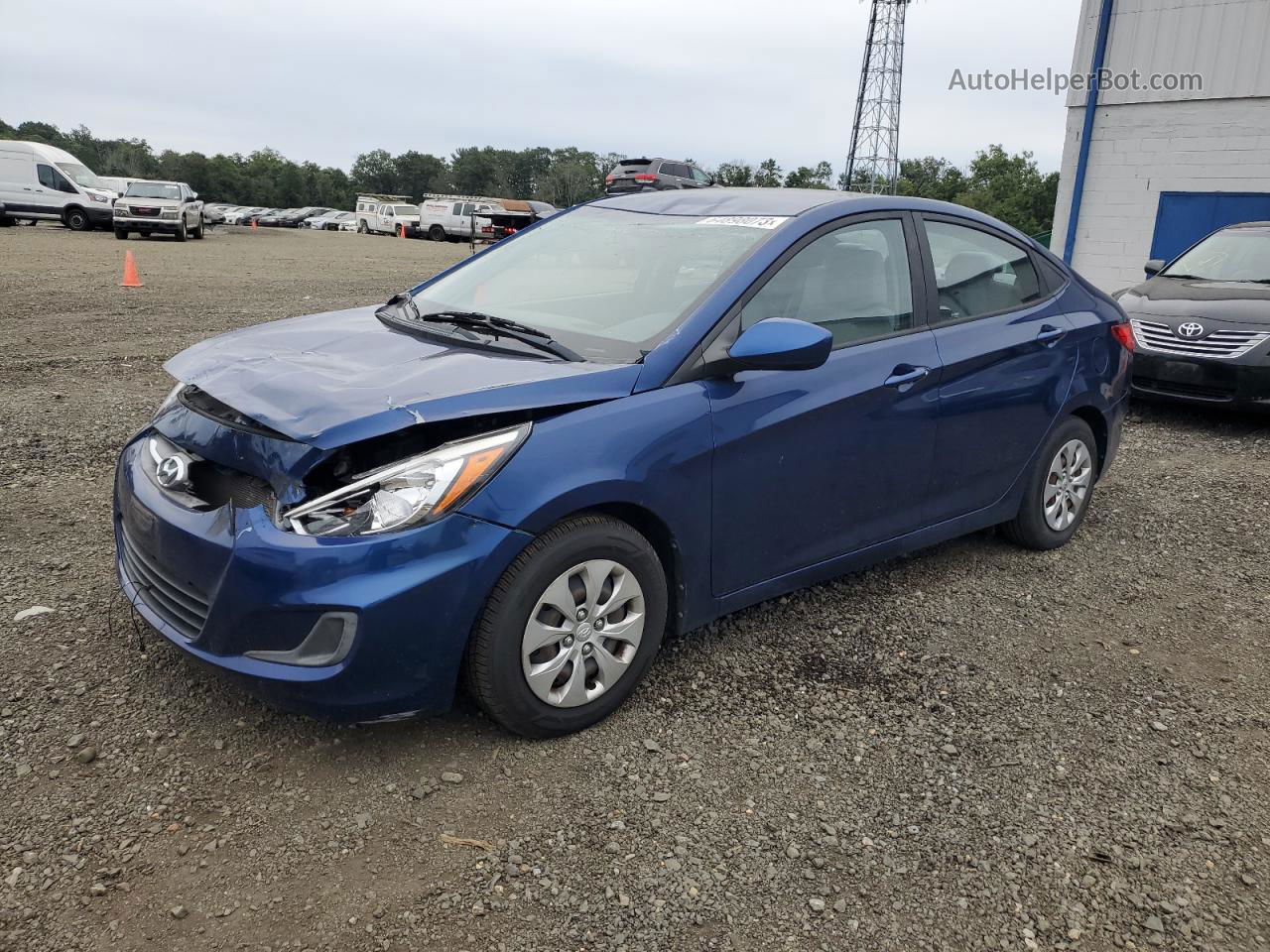 2017 Hyundai Accent Se Синий vin: KMHCT4AE5HU186351