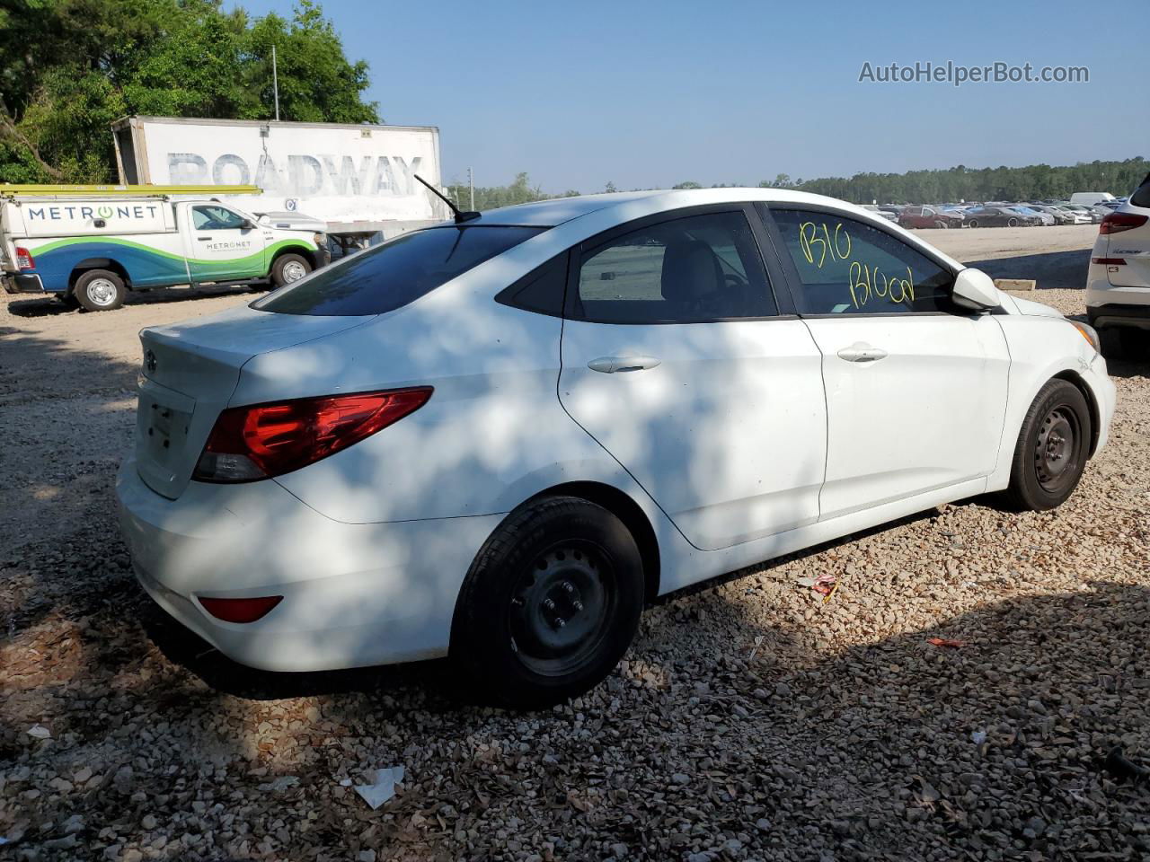 2013 Hyundai Accent Gls White vin: KMHCT4AE6DU400077