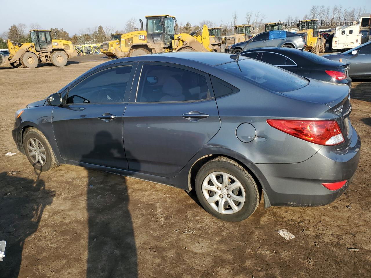 2013 Hyundai Accent Gls Gray vin: KMHCT4AE6DU406493