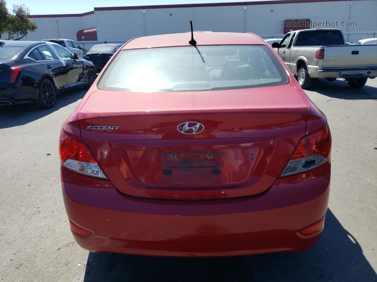 2013 Hyundai Accent Gls Red vin: KMHCT4AE6DU548066