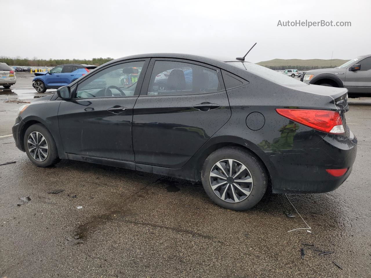 2013 Hyundai Accent Gls Black vin: KMHCT4AE6DU573131