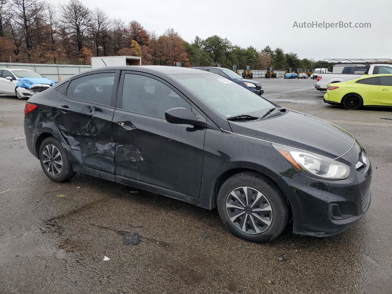 2013 Hyundai Accent Gls Black vin: KMHCT4AE6DU573131