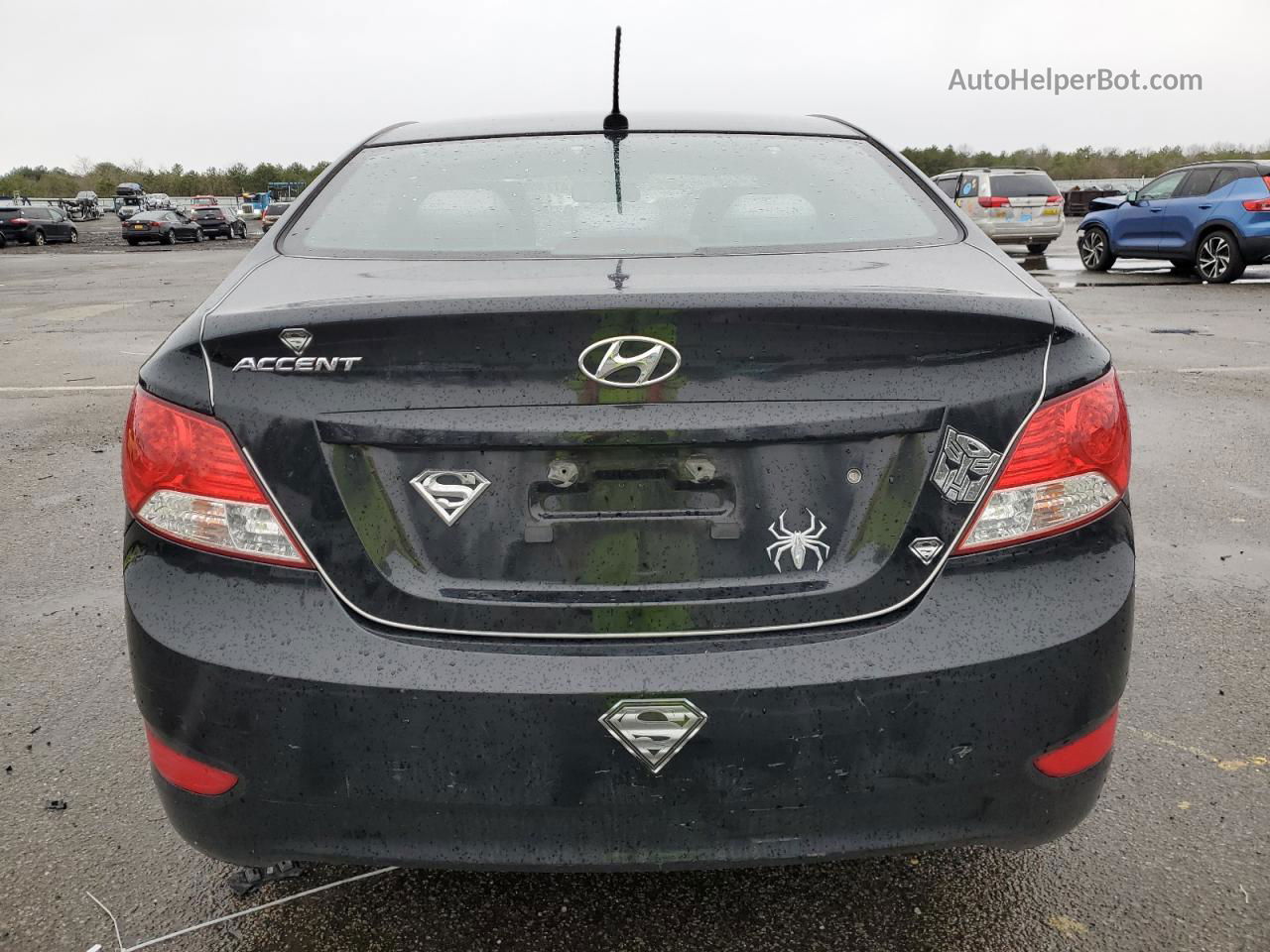 2013 Hyundai Accent Gls Black vin: KMHCT4AE6DU573131