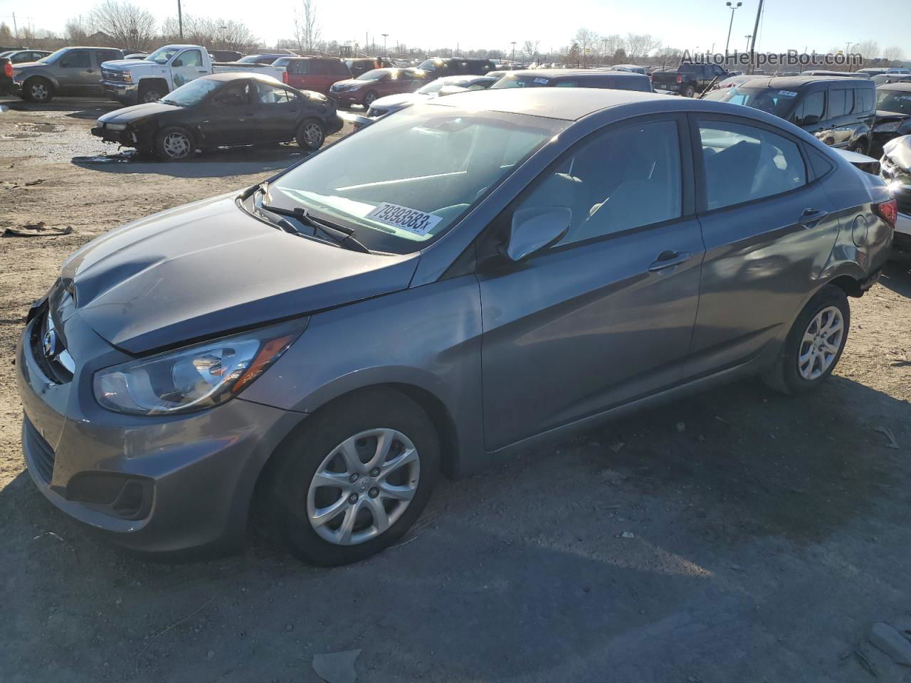 2014 Hyundai Accent Gls Gray vin: KMHCT4AE6EU600796