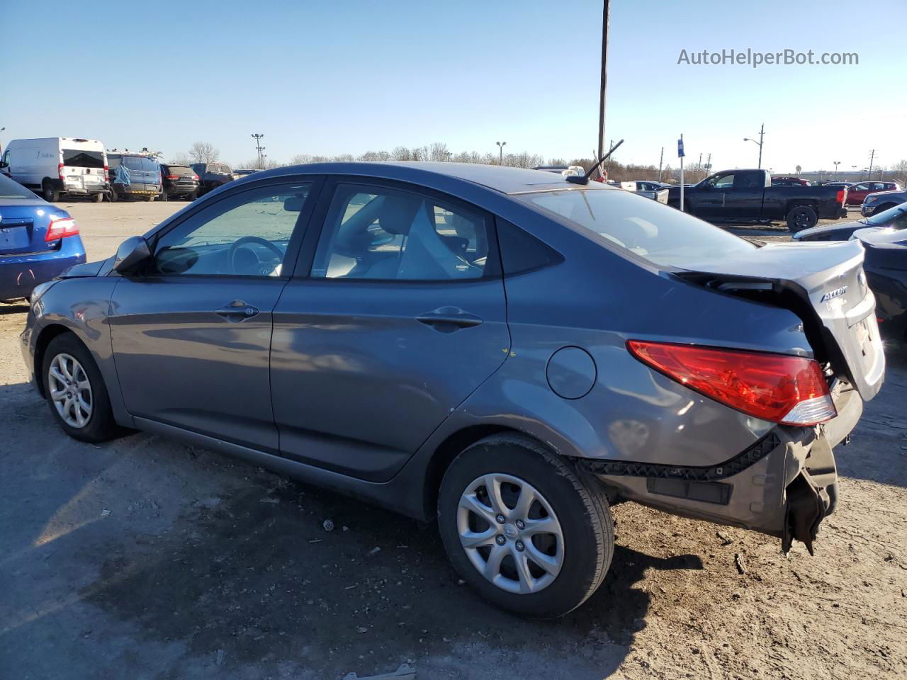 2014 Hyundai Accent Gls Gray vin: KMHCT4AE6EU600796