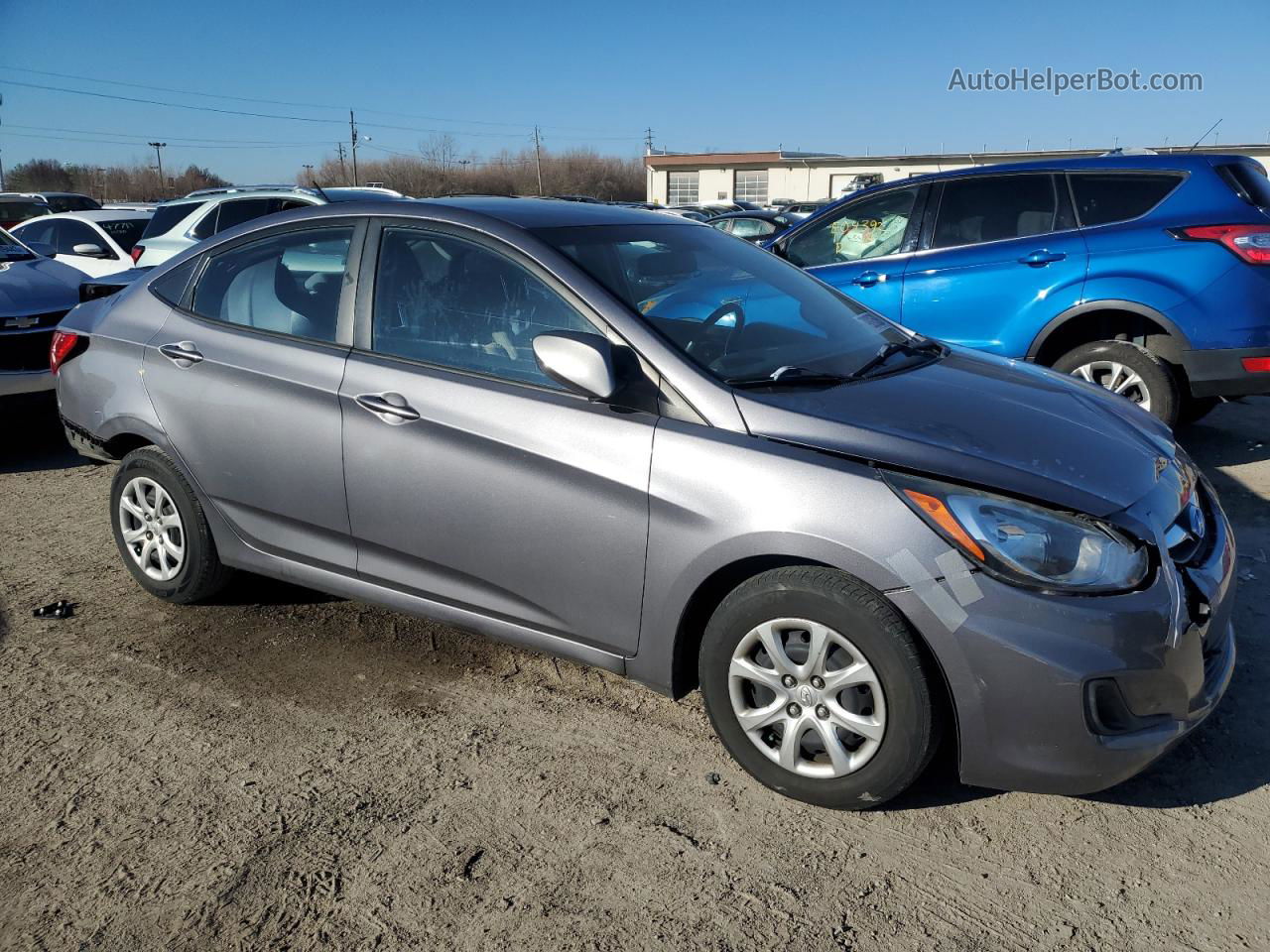 2014 Hyundai Accent Gls Gray vin: KMHCT4AE6EU600796