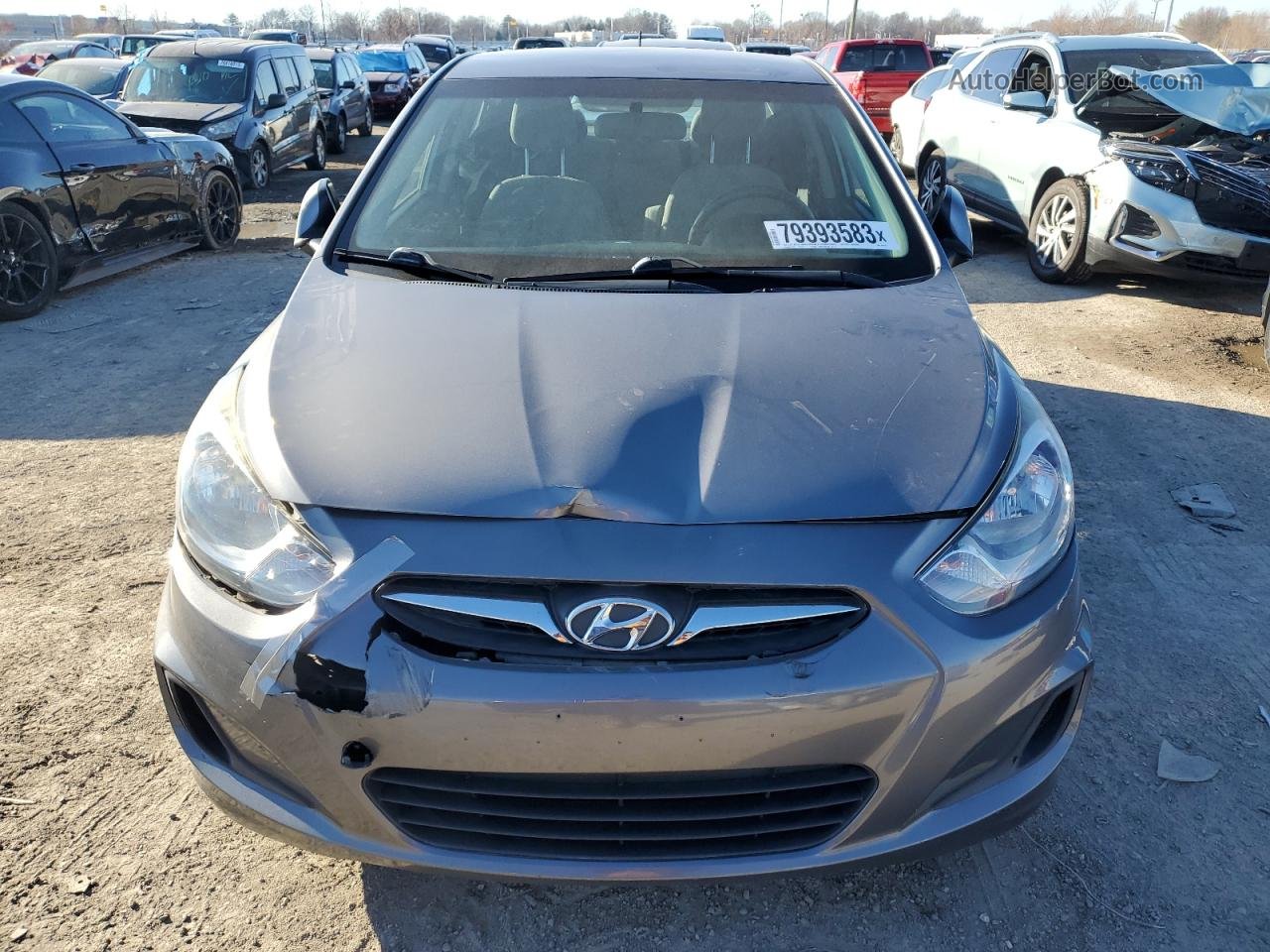 2014 Hyundai Accent Gls Gray vin: KMHCT4AE6EU600796