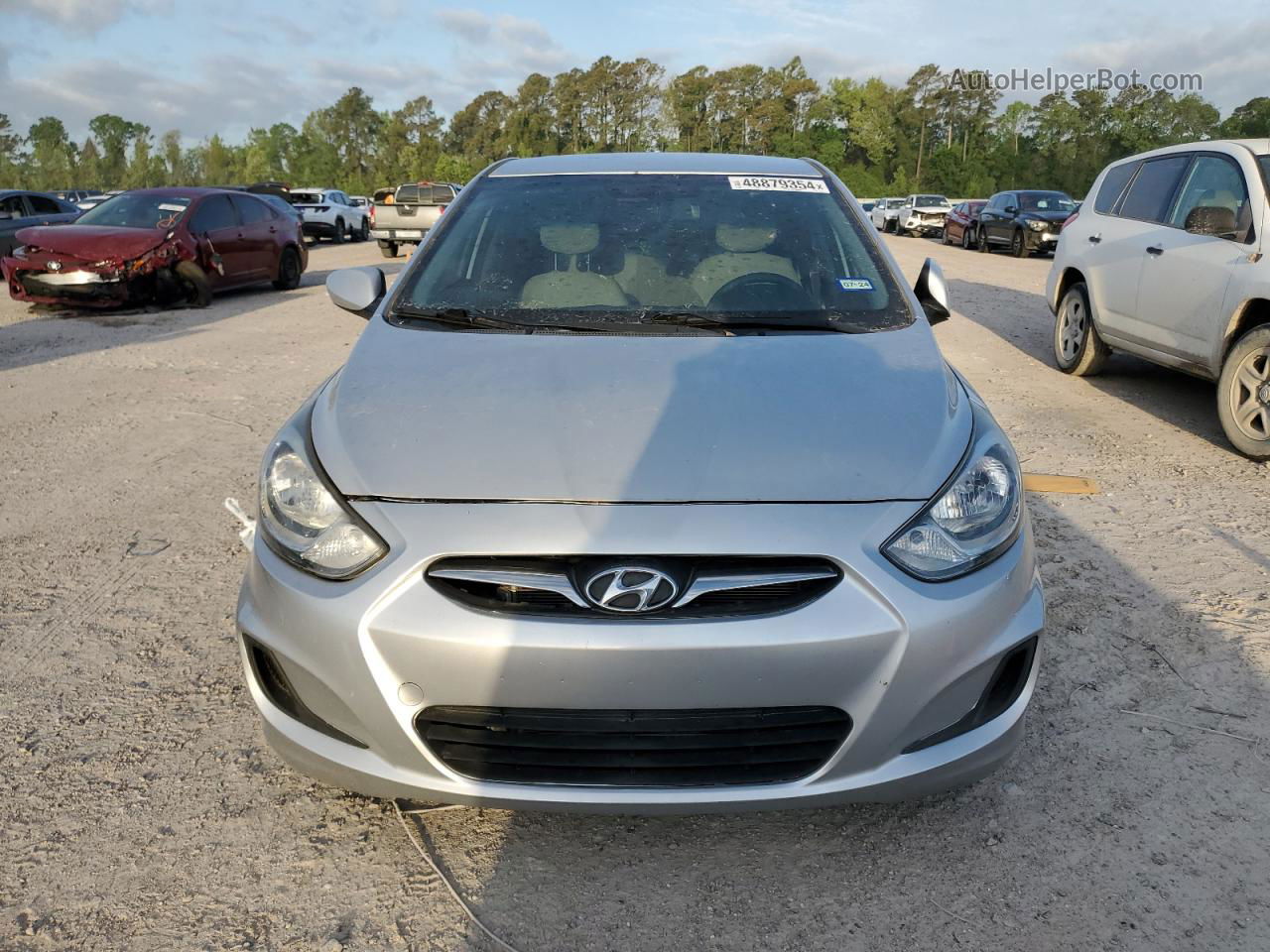 2014 Hyundai Accent Gls Silver vin: KMHCT4AE6EU774495