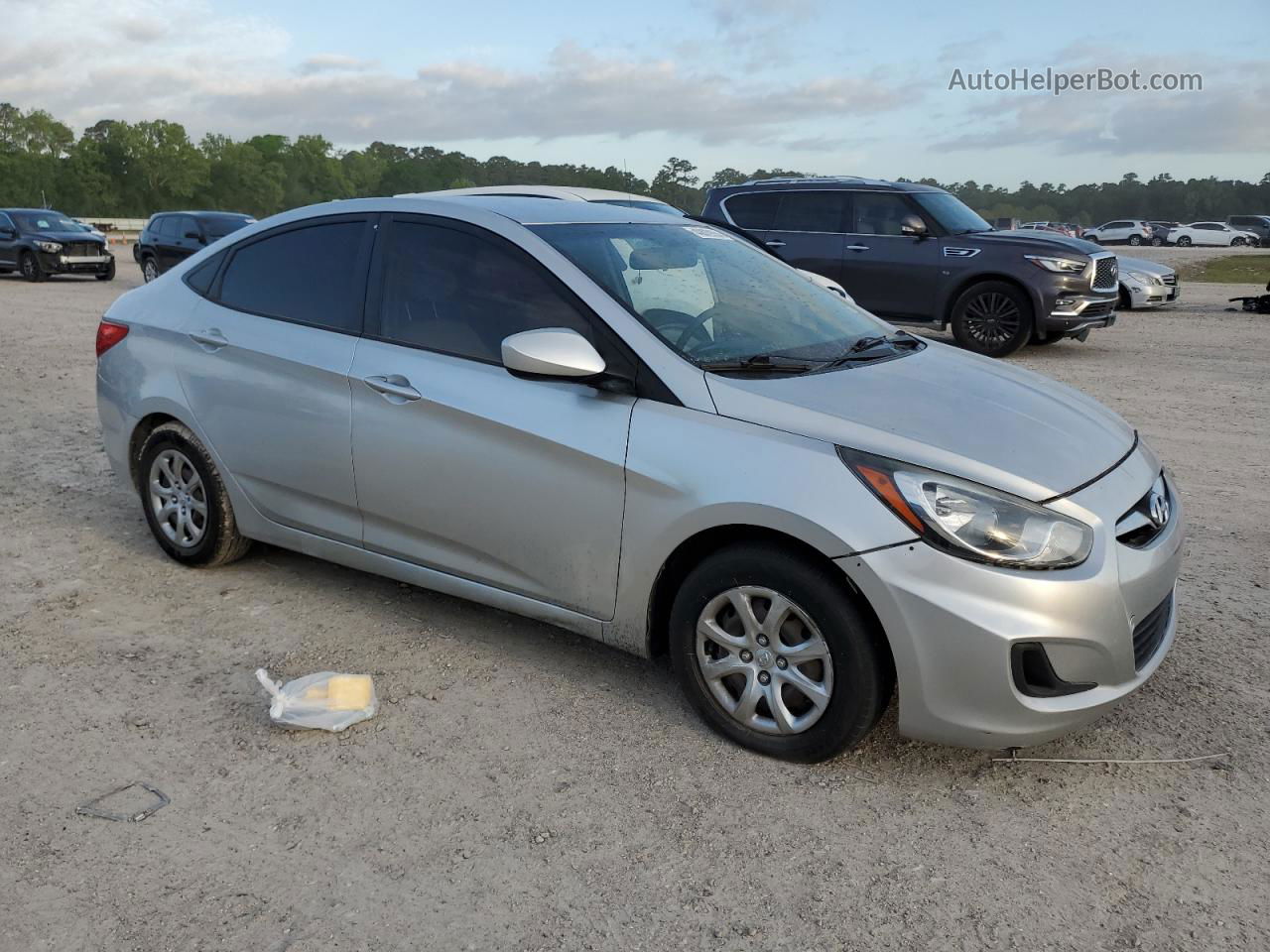 2014 Hyundai Accent Gls Silver vin: KMHCT4AE6EU774495