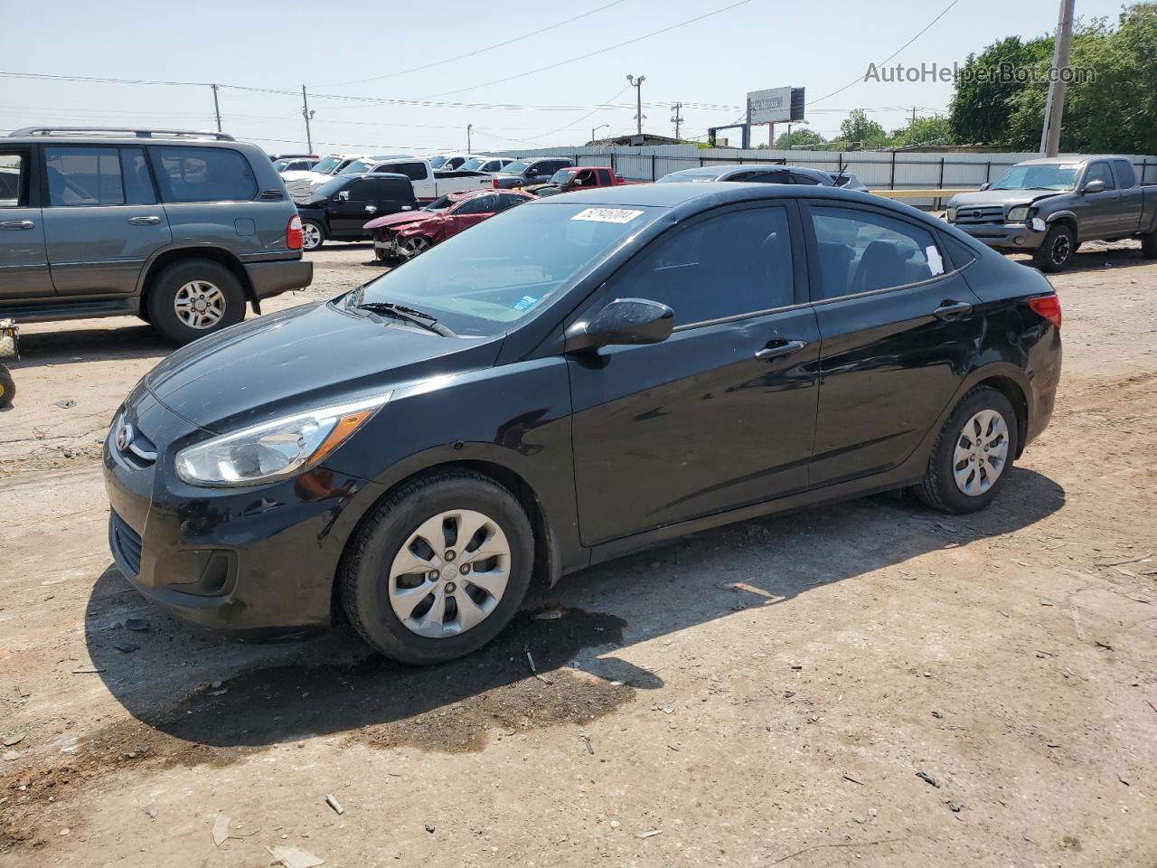 2015 Hyundai Accent Gls Black vin: KMHCT4AE6FU804144