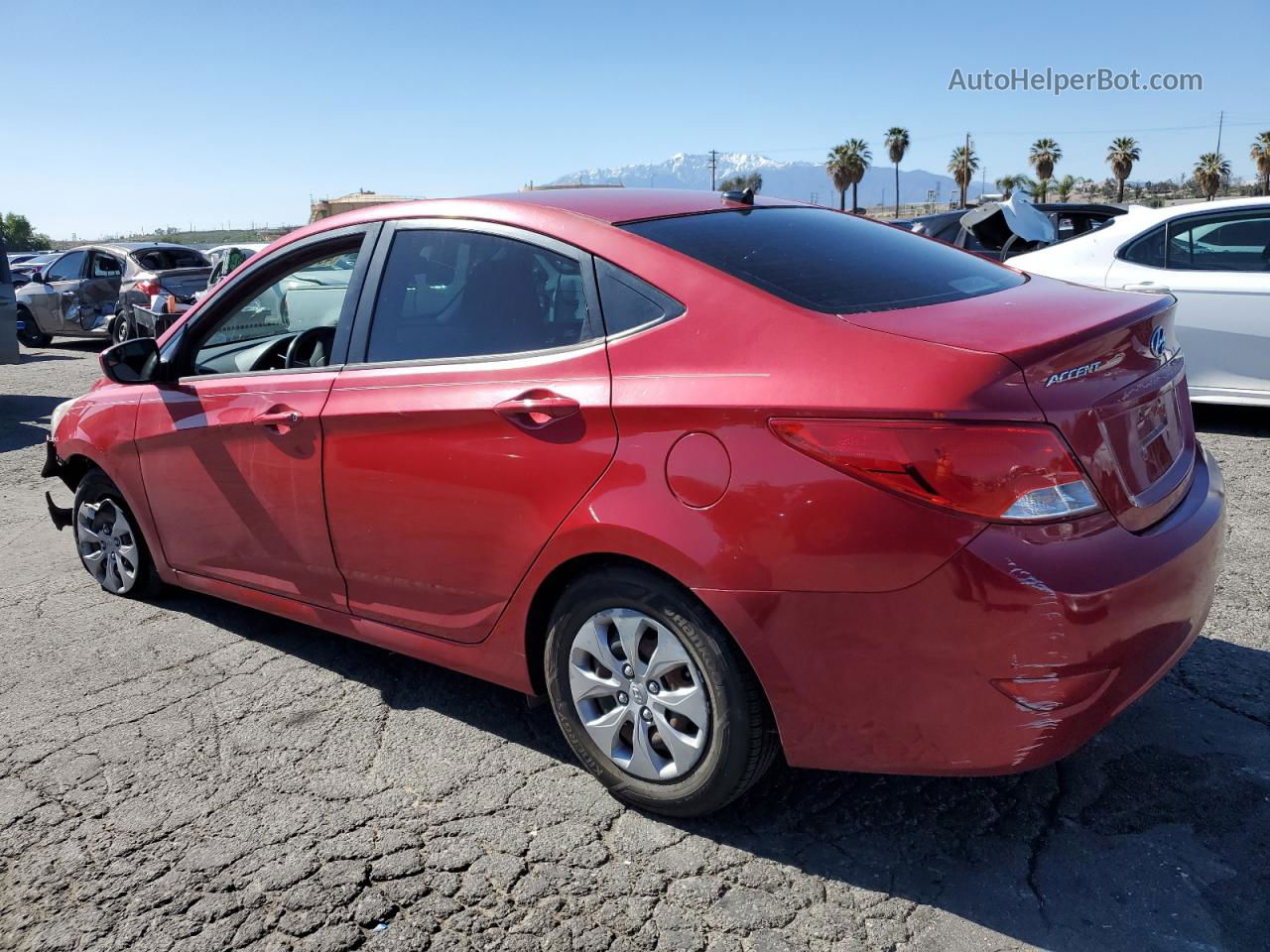 2015 Hyundai Accent Gls Red vin: KMHCT4AE6FU822532