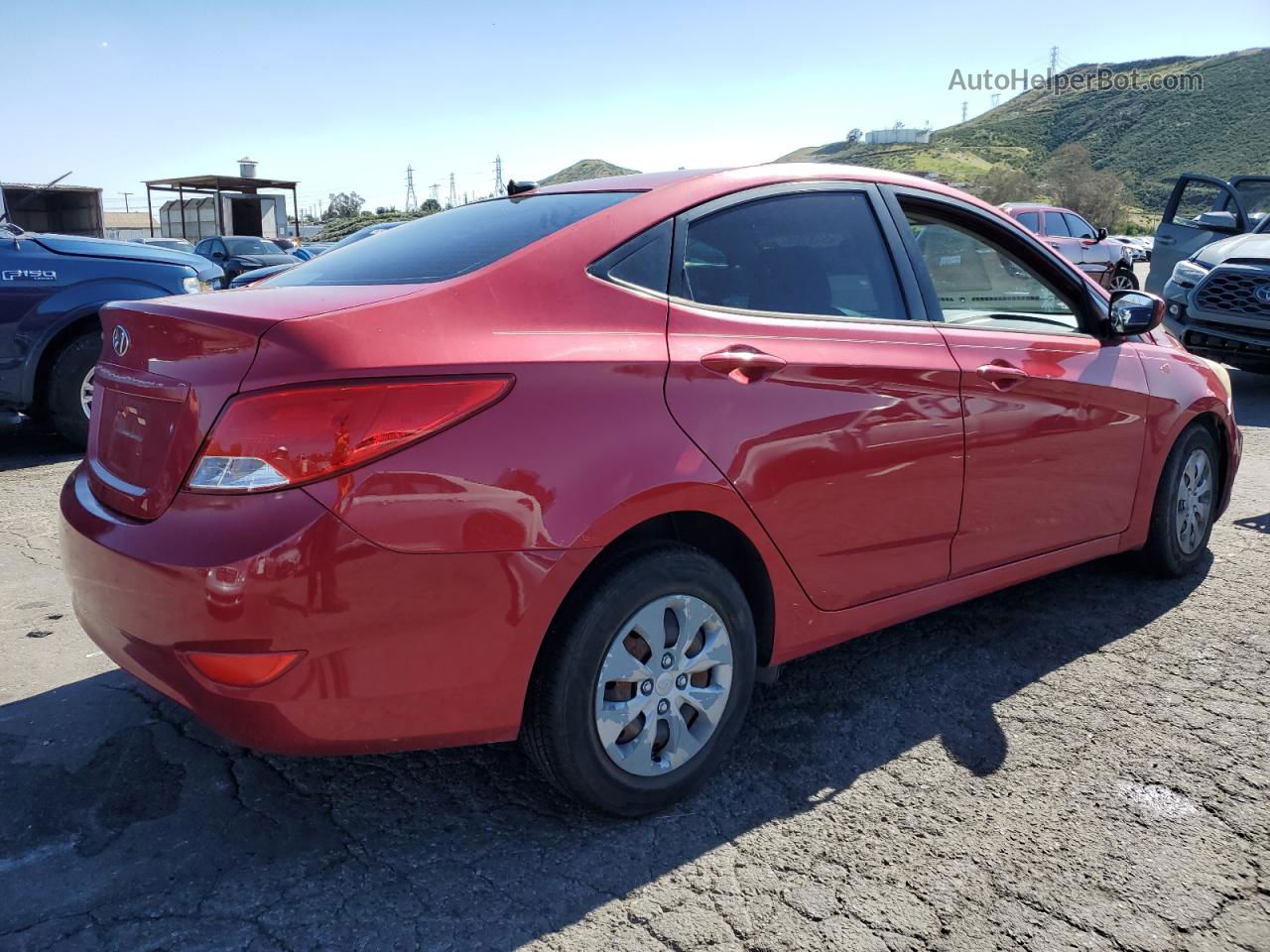 2015 Hyundai Accent Gls Red vin: KMHCT4AE6FU822532