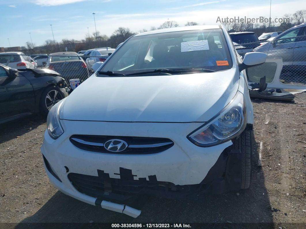 2015 Hyundai Accent Gls White vin: KMHCT4AE6FU876834