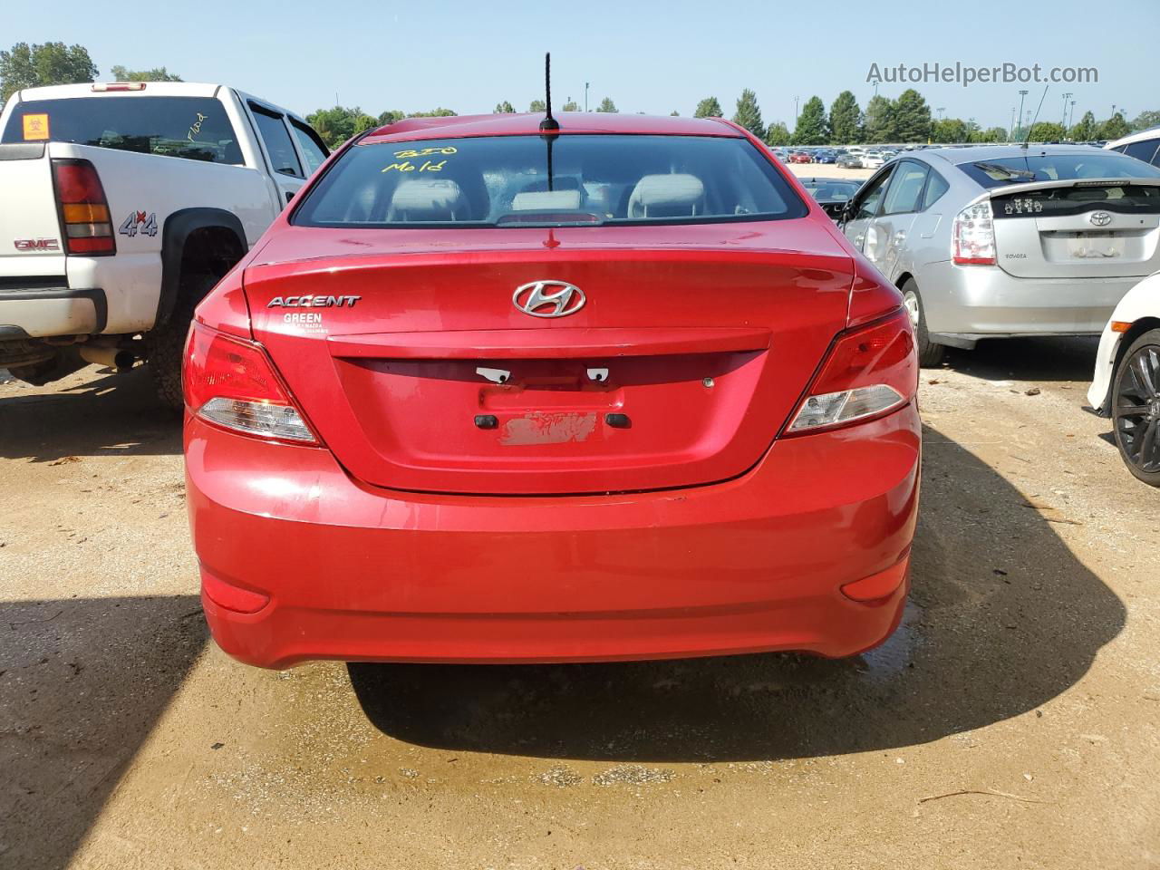 2015 Hyundai Accent Gls Red vin: KMHCT4AE6FU894489