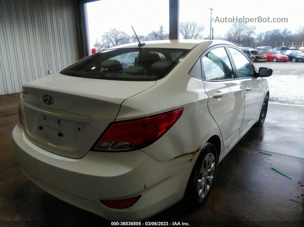 2016 Hyundai Accent Se White vin: KMHCT4AE6GU048798