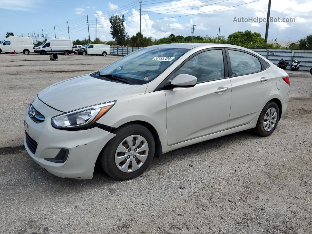 2016 Hyundai Accent Se Beige vin: KMHCT4AE6GU083311