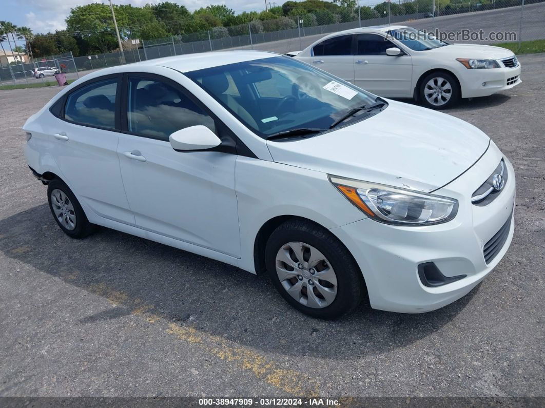 2016 Hyundai Accent Se White vin: KMHCT4AE6GU107638