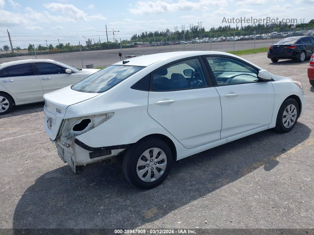 2016 Hyundai Accent Se White vin: KMHCT4AE6GU107638