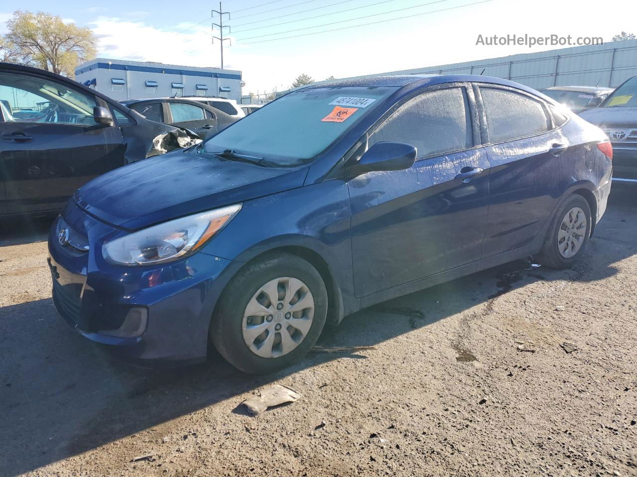 2016 Hyundai Accent Se Синий vin: KMHCT4AE6GU141014