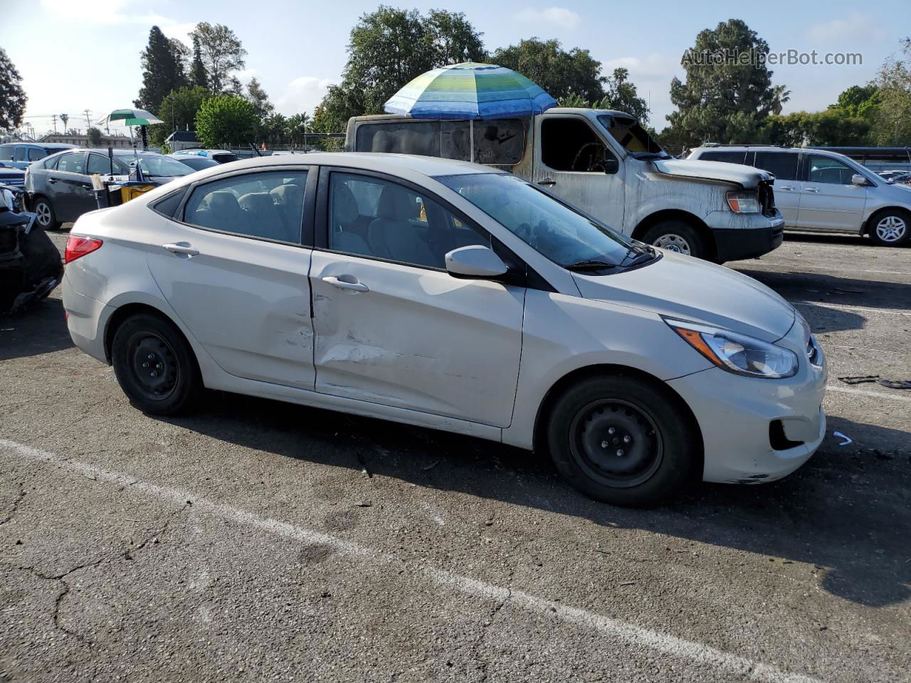 2016 Hyundai Accent Se White vin: KMHCT4AE6GU953686