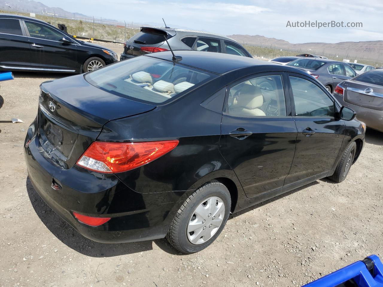 2013 Hyundai Accent Gls Black vin: KMHCT4AE7DU283769