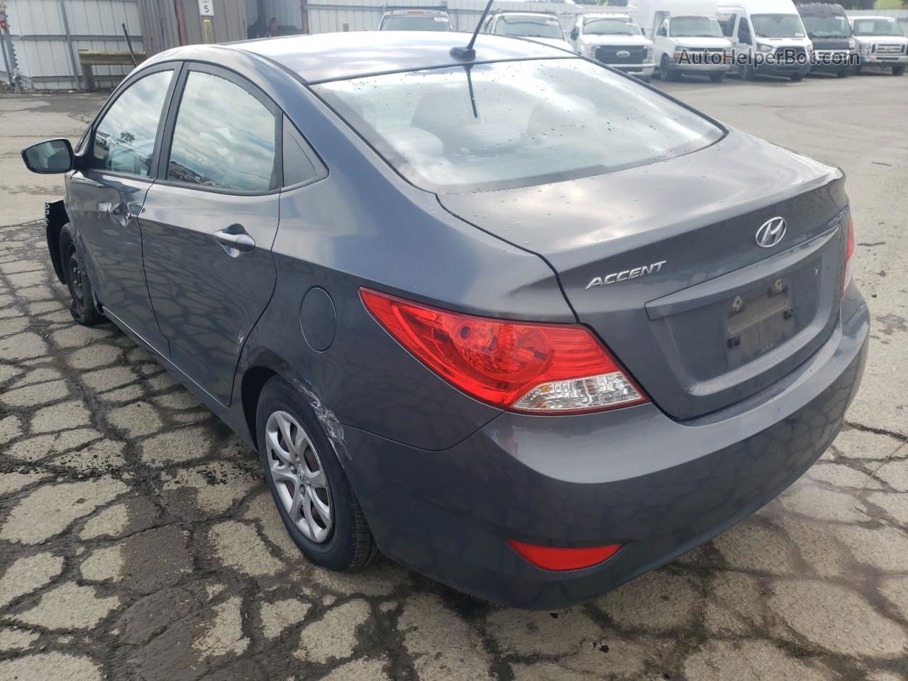 2013 Hyundai Accent Gls Gray vin: KMHCT4AE7DU285876