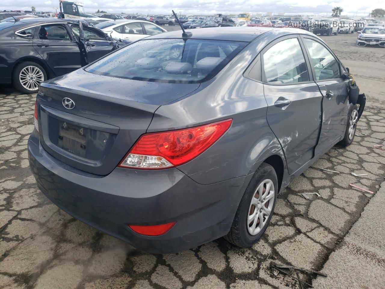 2013 Hyundai Accent Gls Gray vin: KMHCT4AE7DU285876