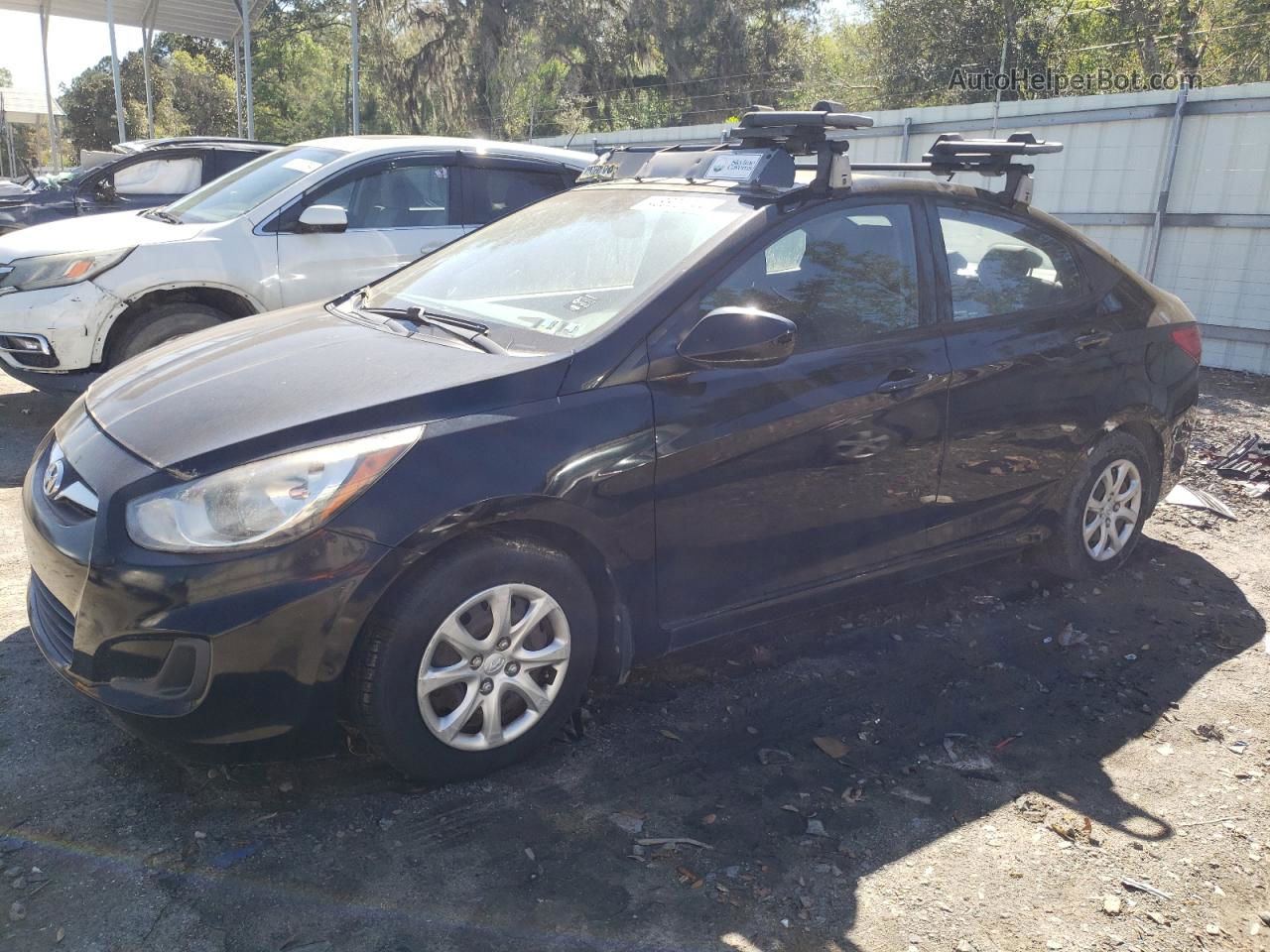 2013 Hyundai Accent Gls Black vin: KMHCT4AE7DU423447