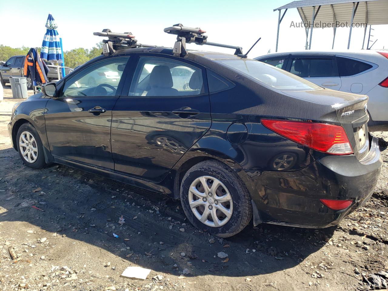 2013 Hyundai Accent Gls Black vin: KMHCT4AE7DU423447