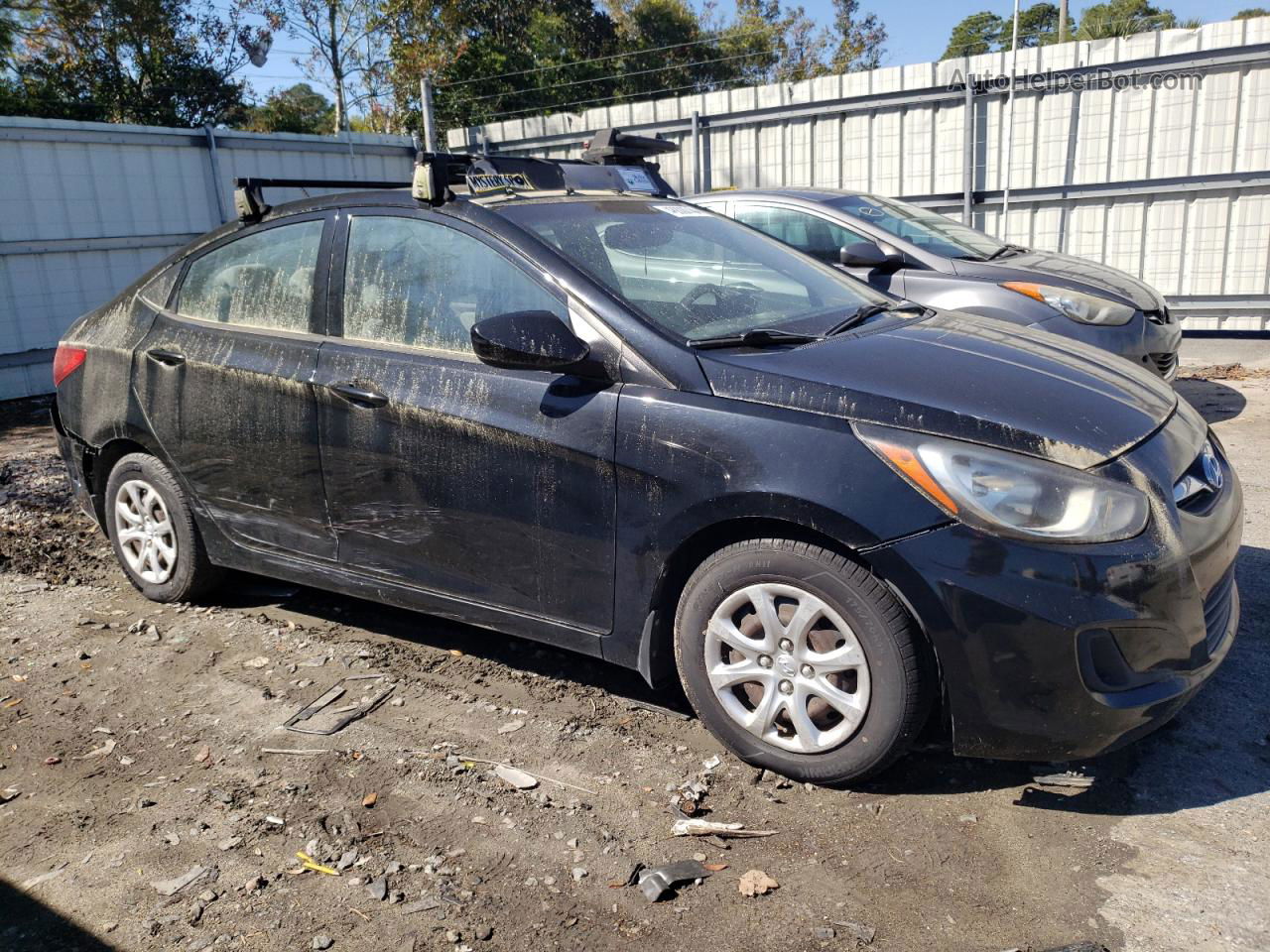 2013 Hyundai Accent Gls Черный vin: KMHCT4AE7DU423447