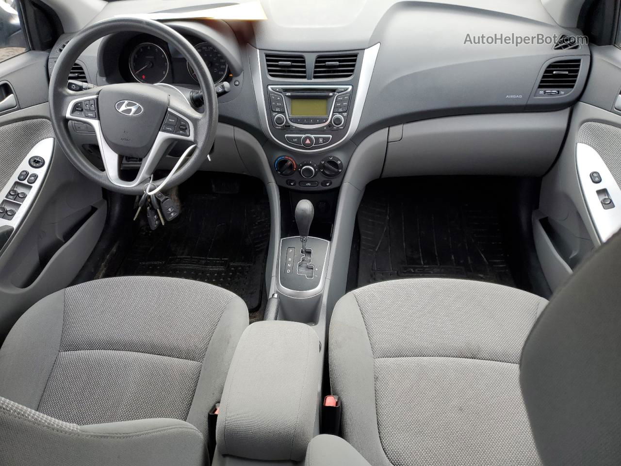 2013 Hyundai Accent Gls Gray vin: KMHCT4AE7DU435467