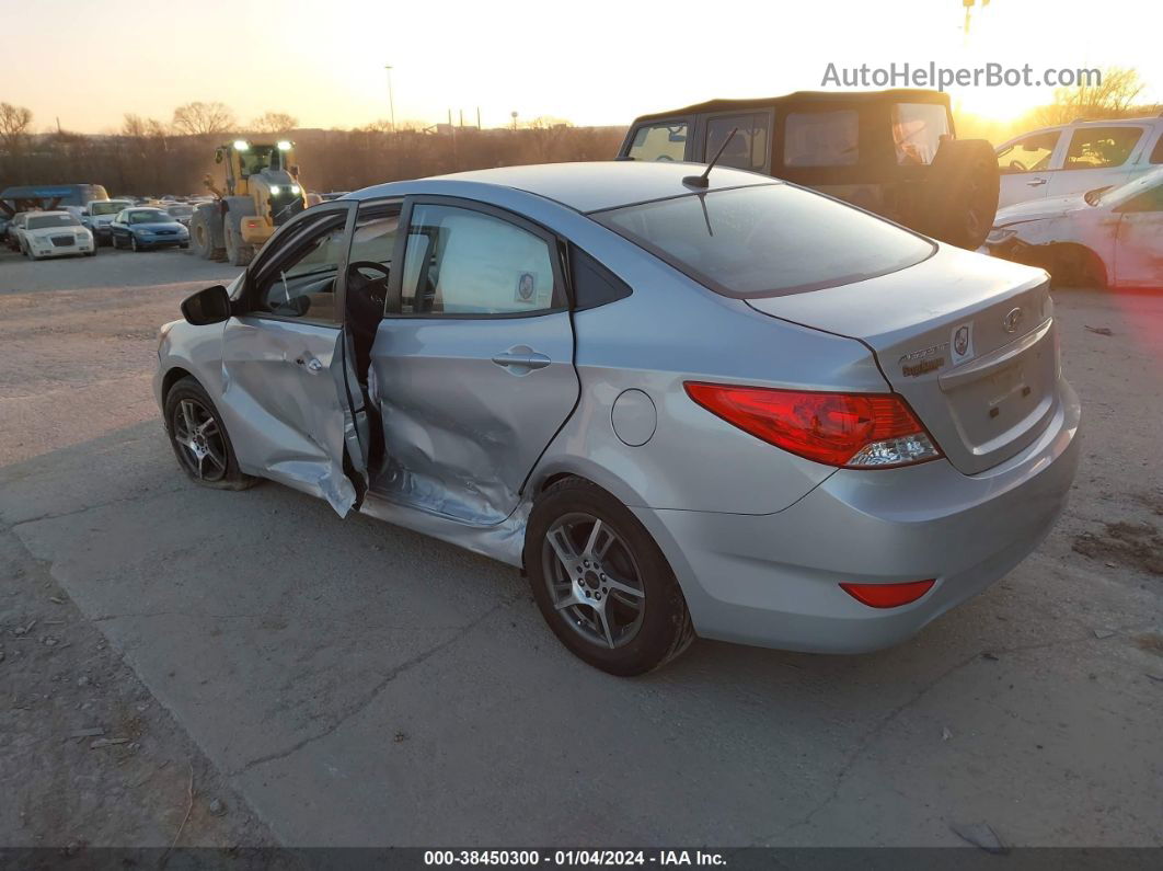 2013 Hyundai Accent Gls Silver vin: KMHCT4AE7DU446856