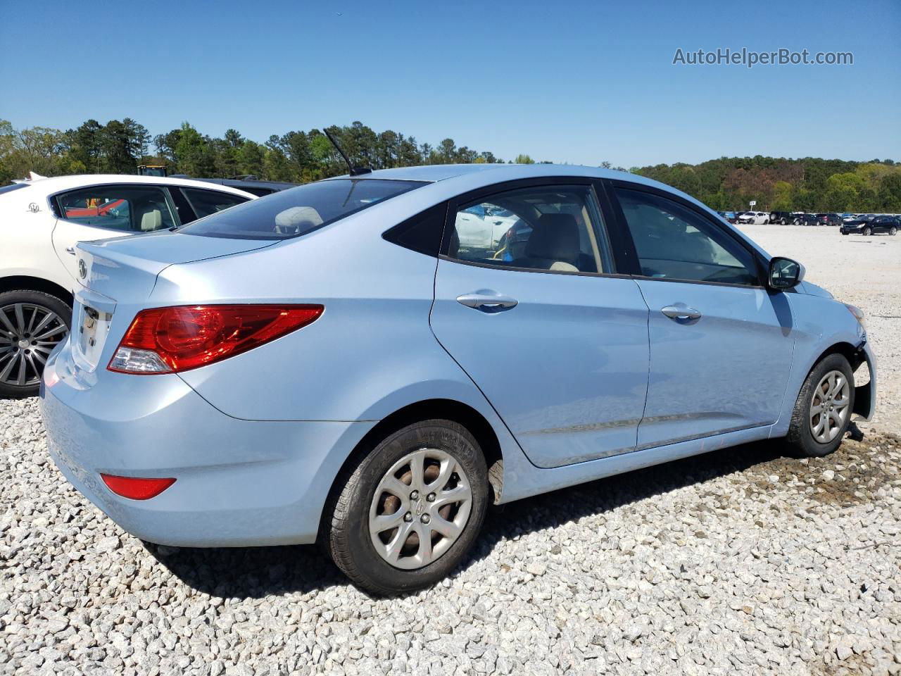 2013 Hyundai Accent Gls Синий vin: KMHCT4AE7DU562008