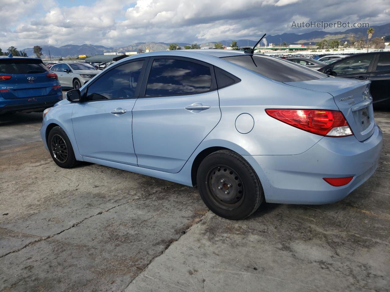 2014 Hyundai Accent Gls Blue vin: KMHCT4AE7EU627344