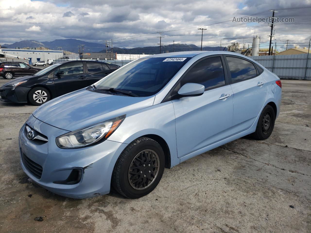 2014 Hyundai Accent Gls Синий vin: KMHCT4AE7EU627344