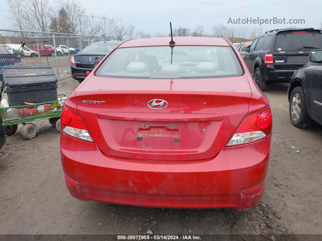 2014 Hyundai Accent Gls Red vin: KMHCT4AE7EU662059