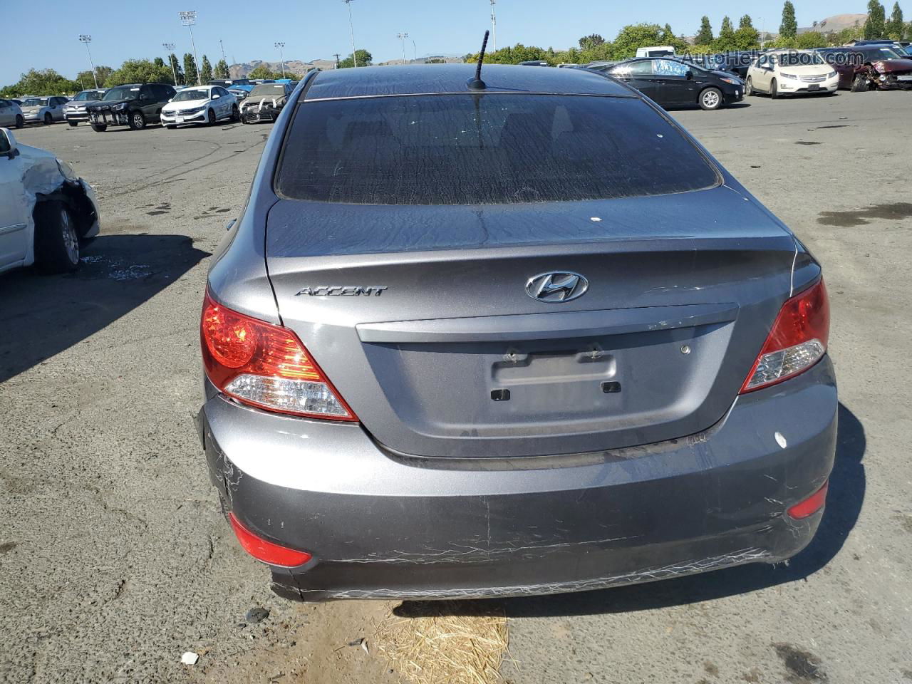 2014 Hyundai Accent Gls Gray vin: KMHCT4AE7EU696518