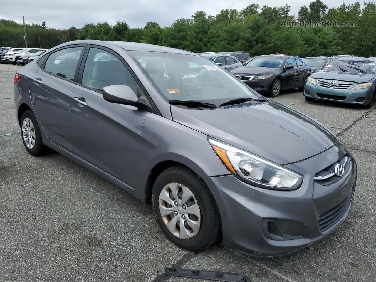 2015 Hyundai Accent Gls Gray vin: KMHCT4AE7FU799858