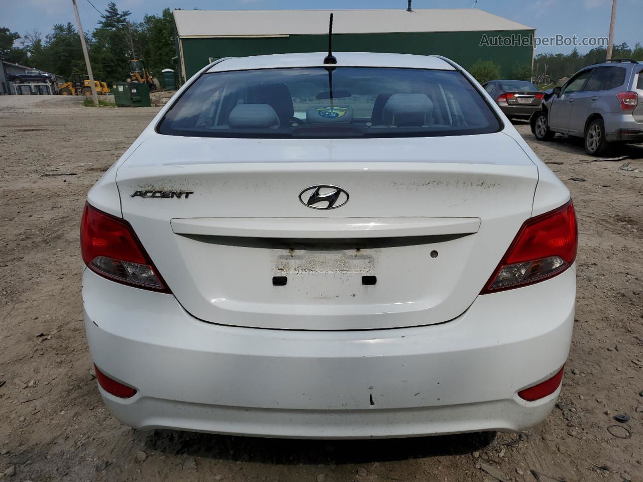 2015 Hyundai Accent Gls White vin: KMHCT4AE7FU817100