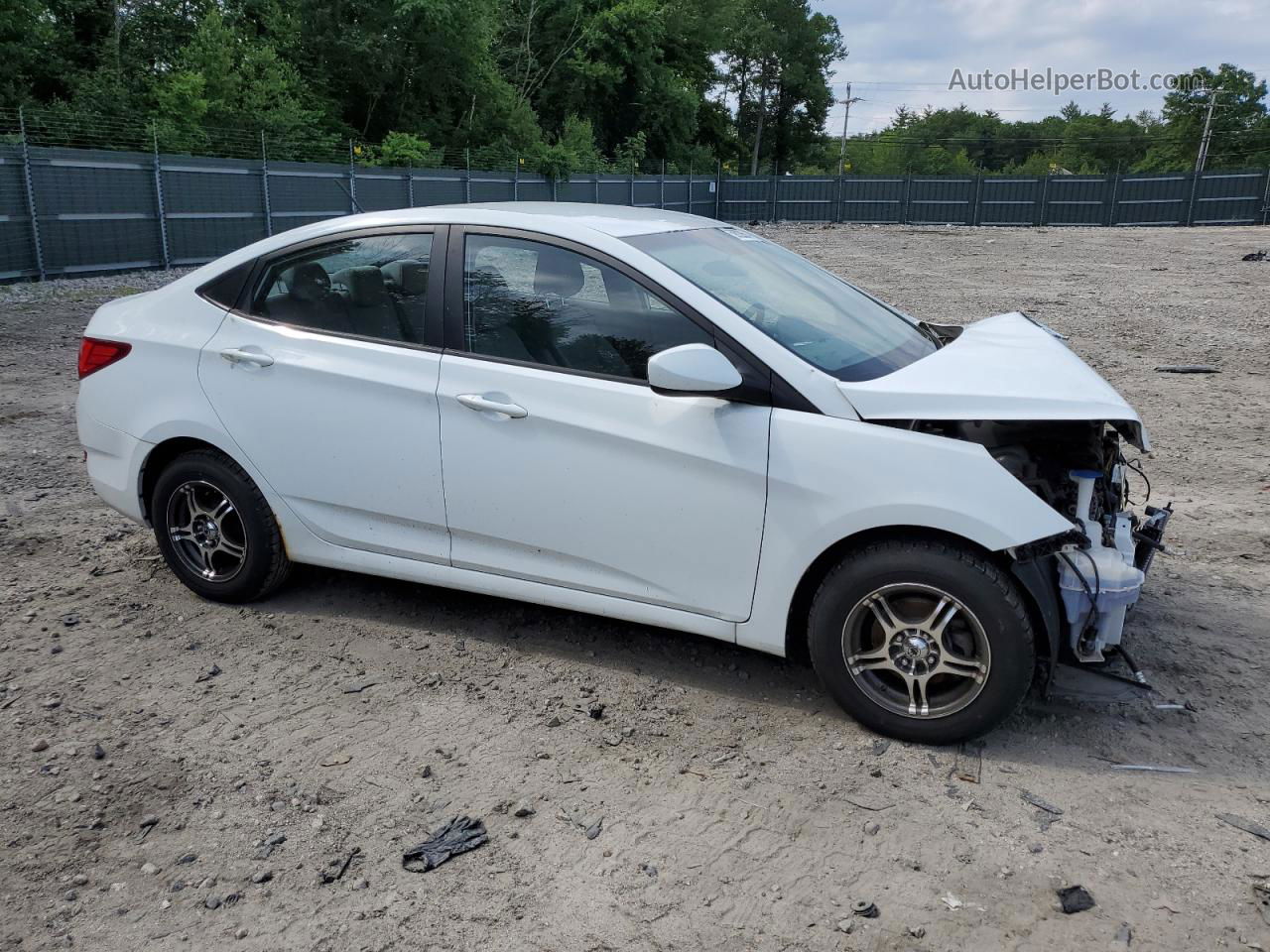 2015 Hyundai Accent Gls White vin: KMHCT4AE7FU817100