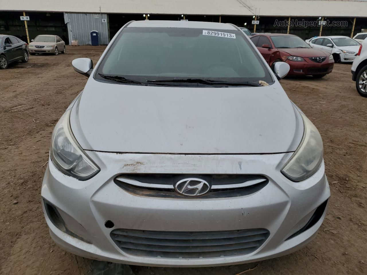 2015 Hyundai Accent Gls Silver vin: KMHCT4AE7FU818327