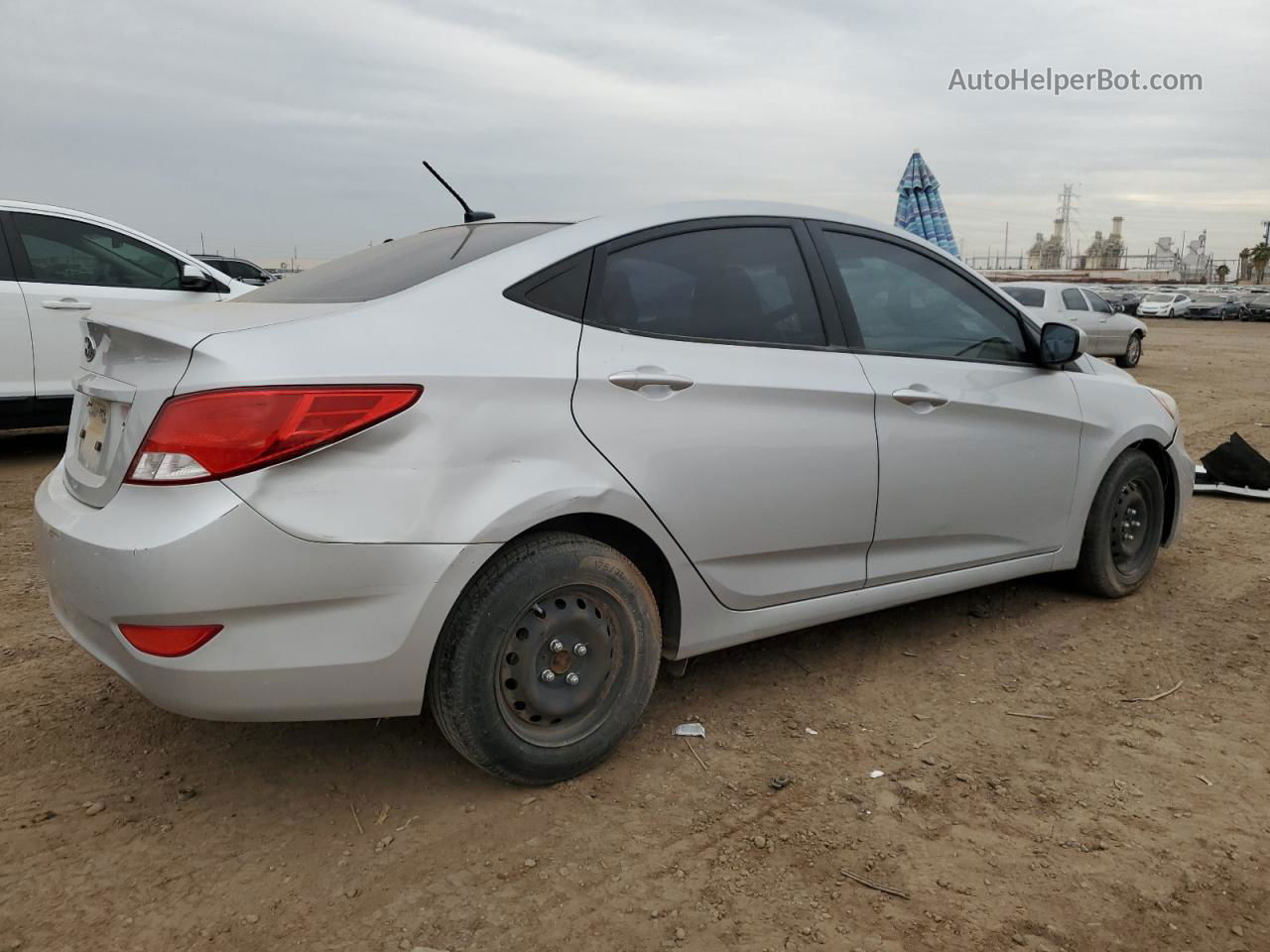 2015 Hyundai Accent Gls Silver vin: KMHCT4AE7FU818327