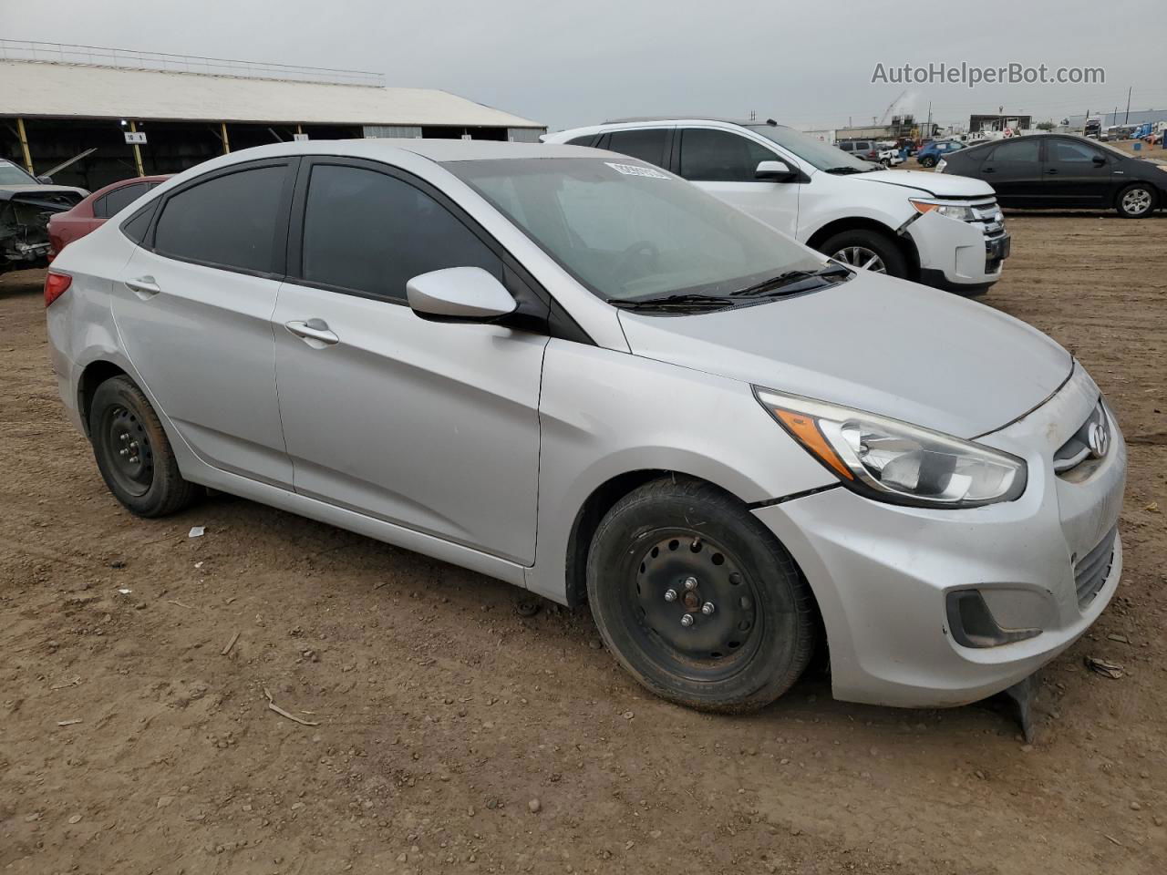 2015 Hyundai Accent Gls Silver vin: KMHCT4AE7FU818327