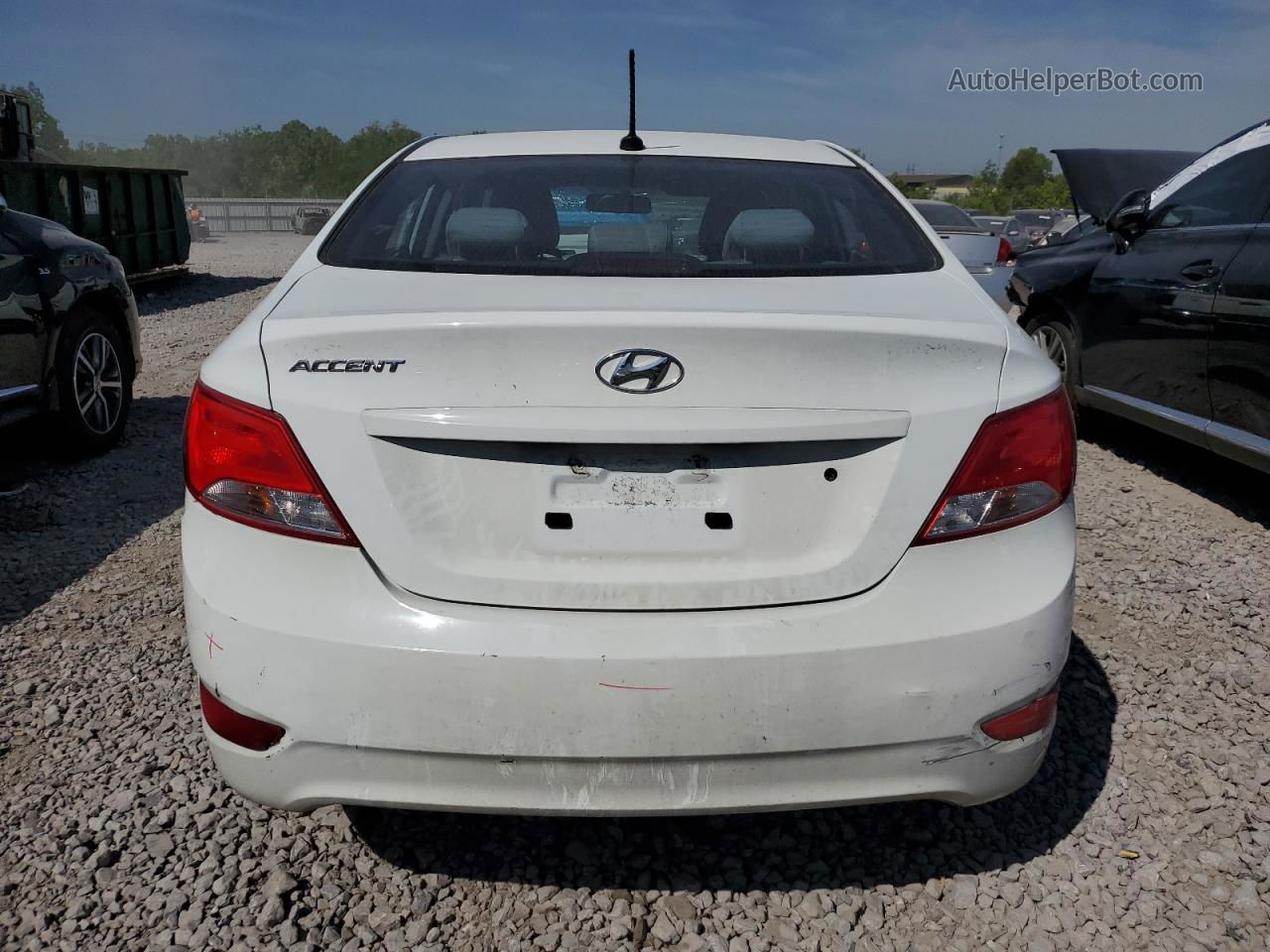 2015 Hyundai Accent Gls White vin: KMHCT4AE7FU854485