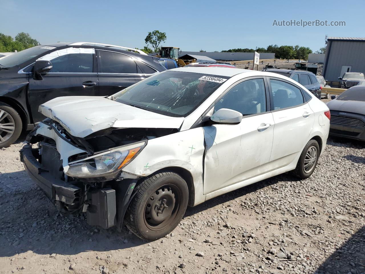 2015 Hyundai Accent Gls White vin: KMHCT4AE7FU854485