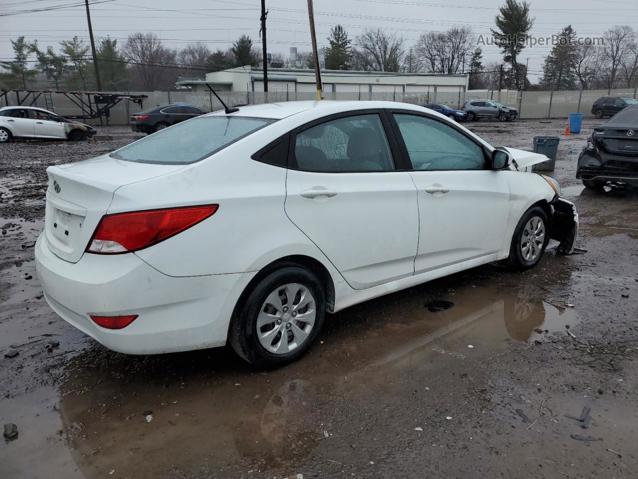 2015 Hyundai Accent Gls White vin: KMHCT4AE7FU878494