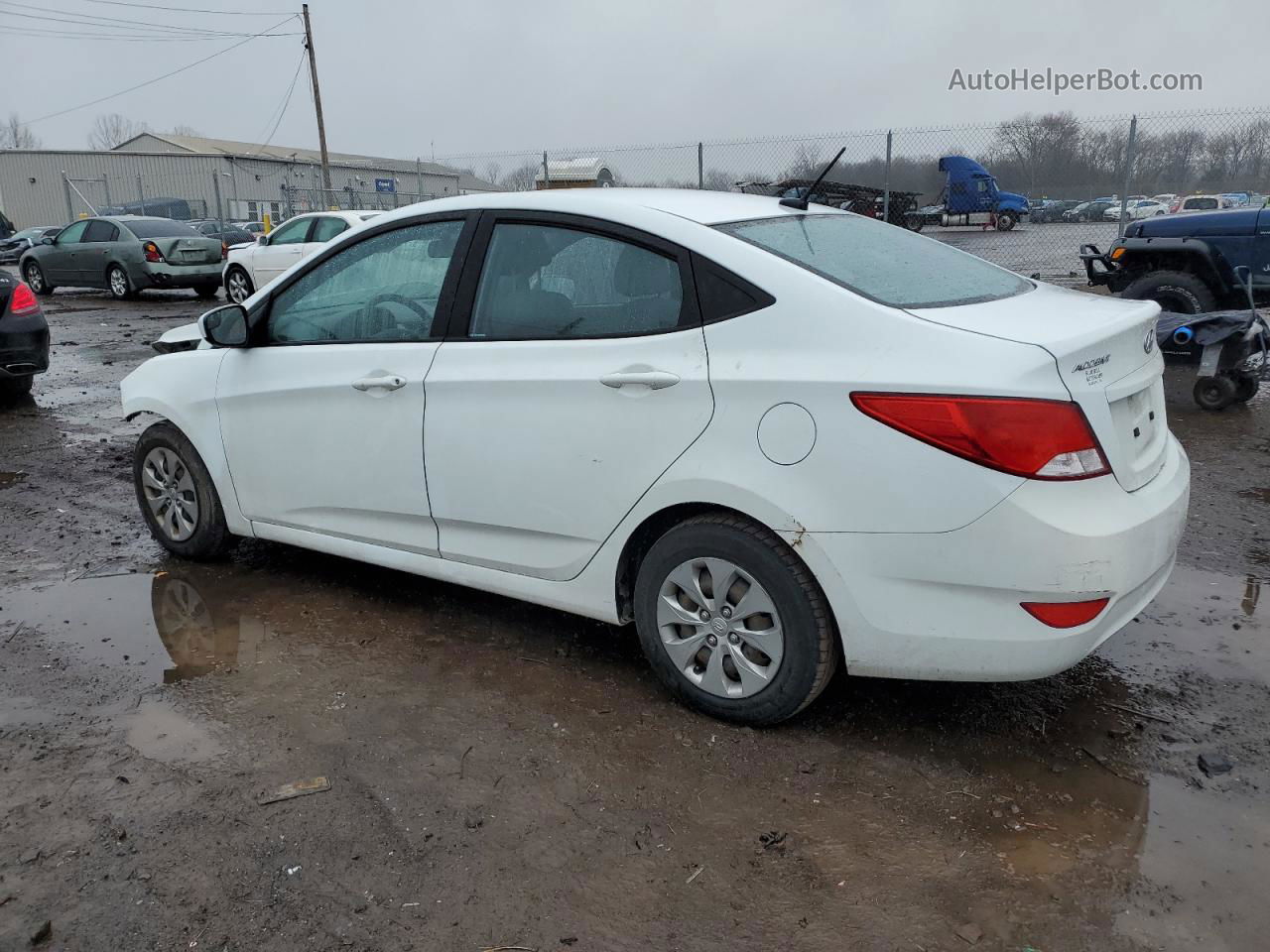 2015 Hyundai Accent Gls White vin: KMHCT4AE7FU878494