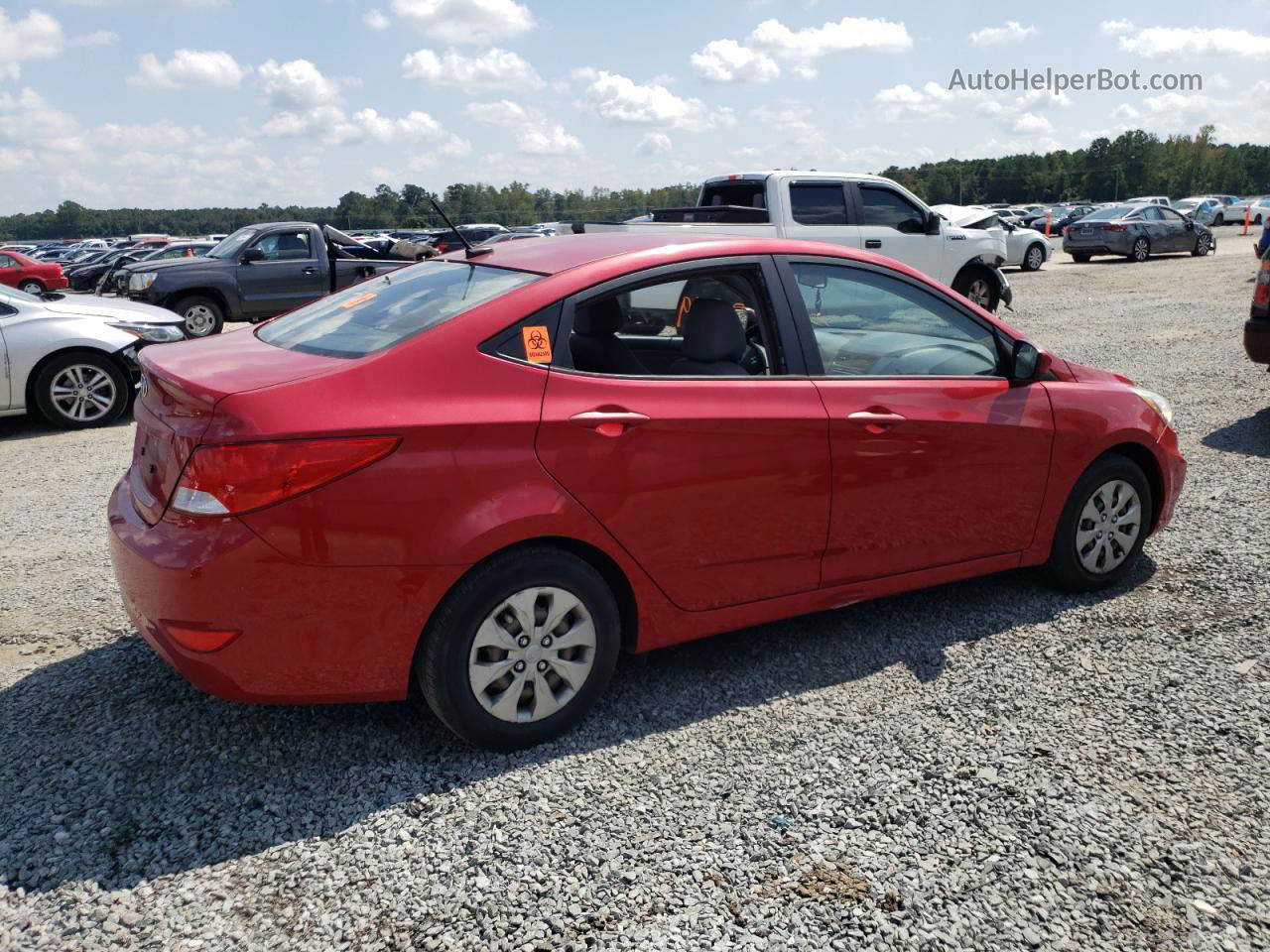 2015 Hyundai Accent Gls Red vin: KMHCT4AE7FU888202