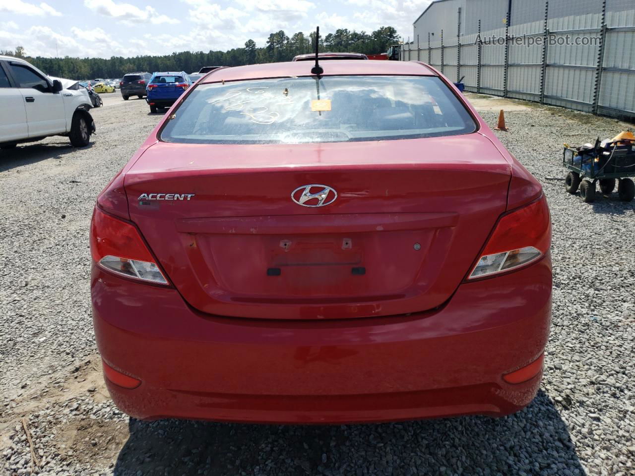 2015 Hyundai Accent Gls Red vin: KMHCT4AE7FU888202