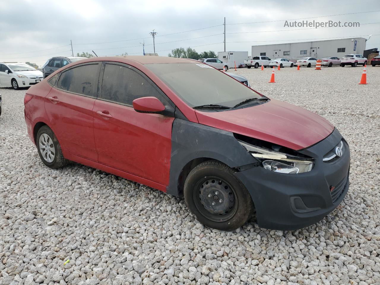 2015 Hyundai Accent Gls Red vin: KMHCT4AE7FU903040